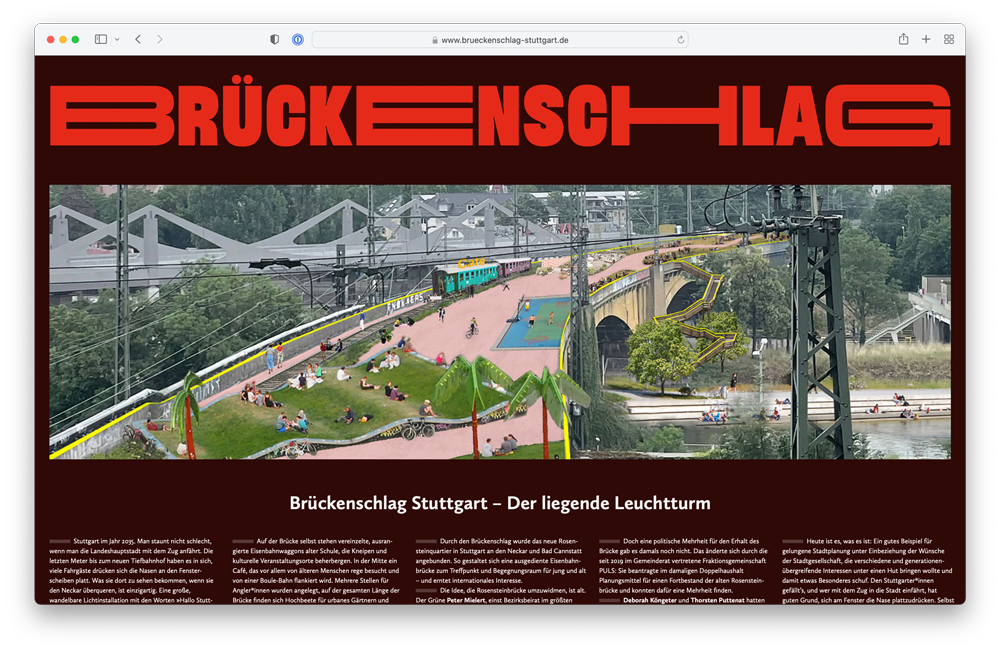 Screenshot of www.brueckenschlag-stuttgart.de