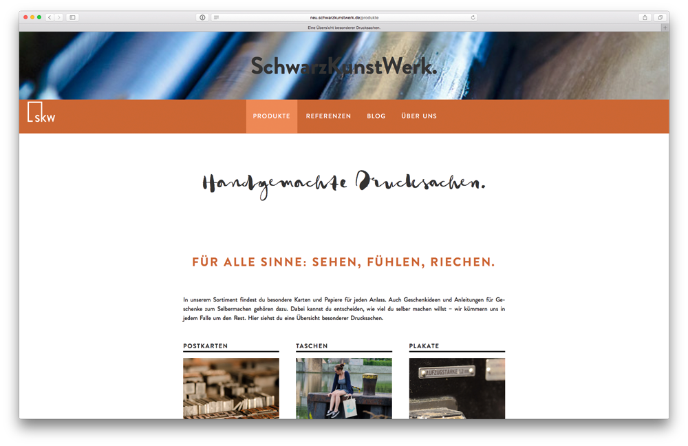 Screenshot of www.schwarzkunstwerk.de