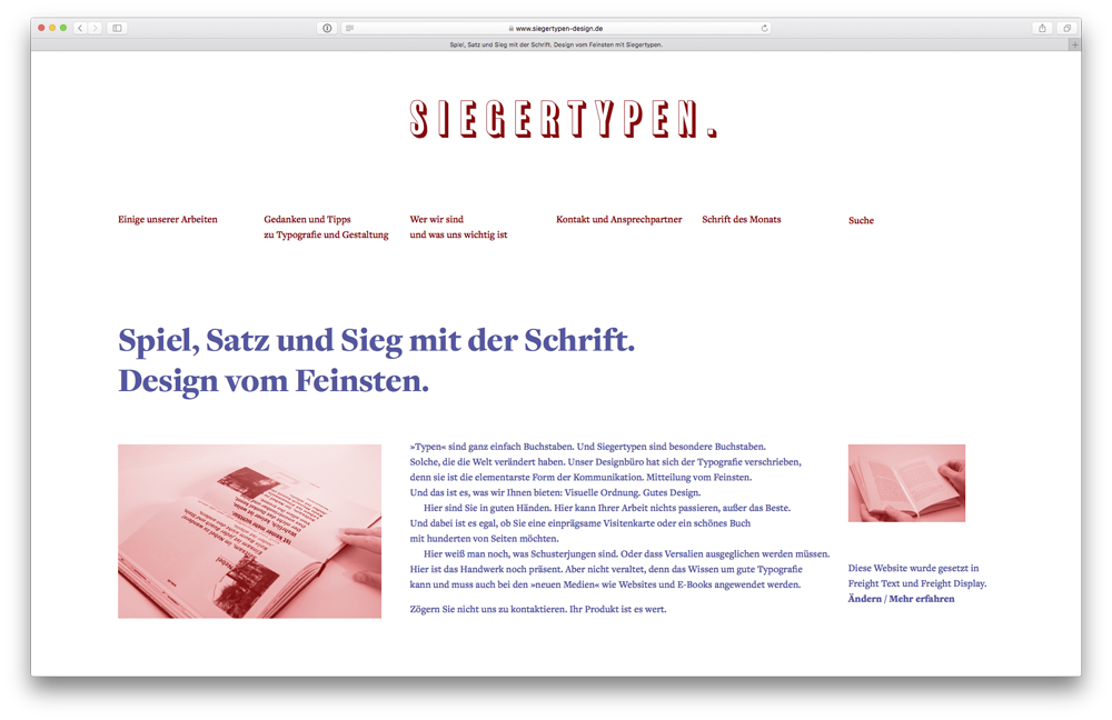 Screenshot of www.siegertypen-design.de