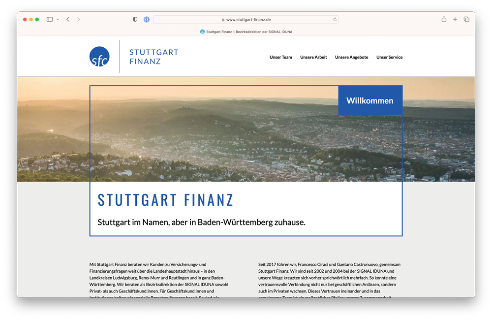 Screenshot of www.stuttgart-finanz.de