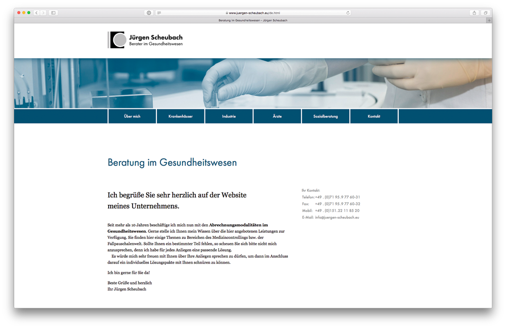 Screenshot of www.juergen-scheubach.eu