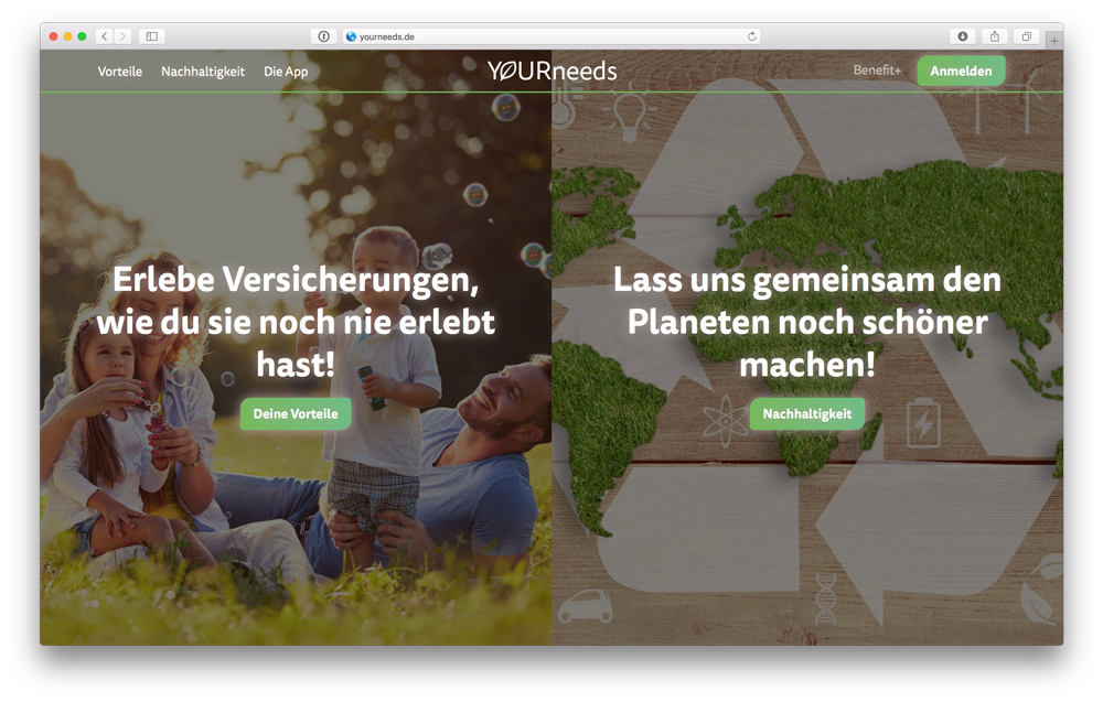 Screenshot von www.yourneeds.de